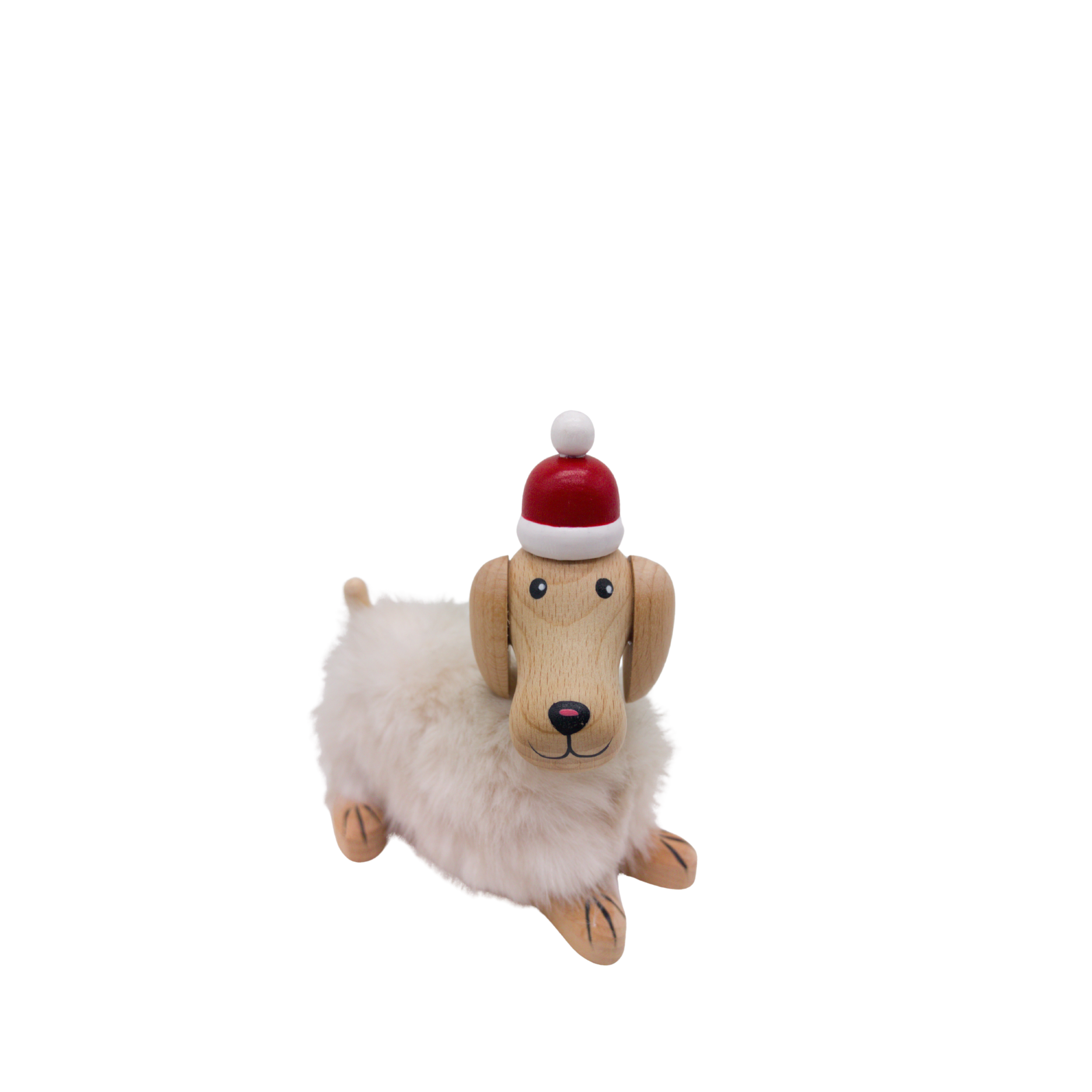 Hund mit und ohne Weihnachtsmütze