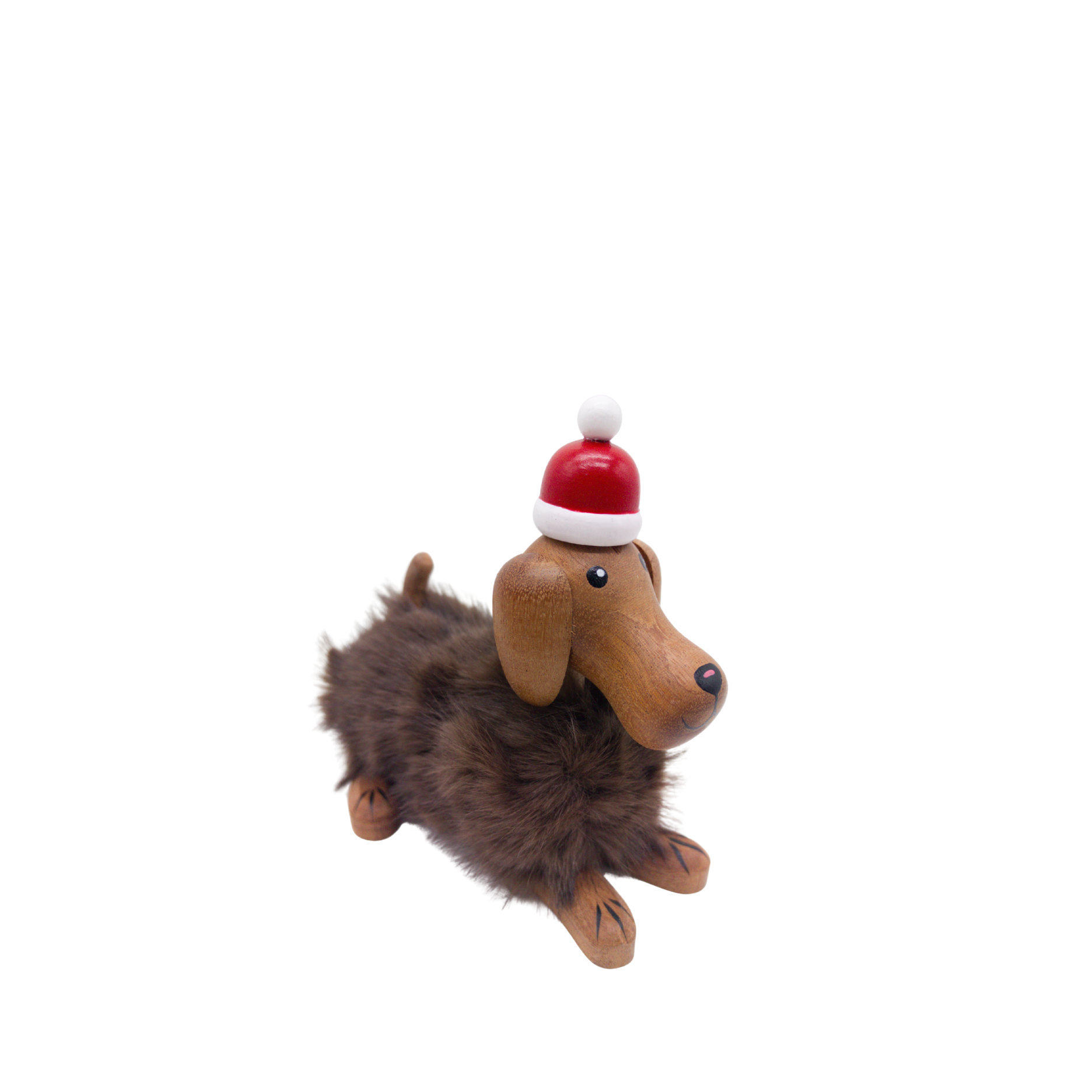 Hund mit und ohne Weihnachtsmütze