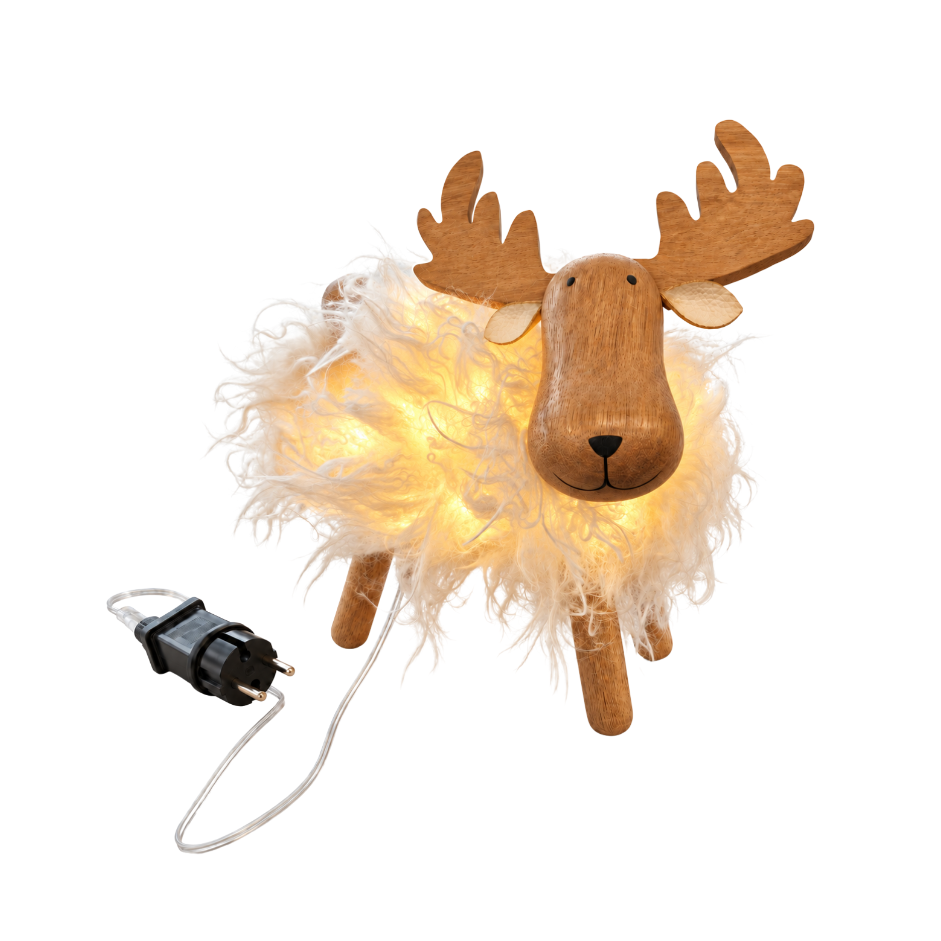 LED Holz-Elchlampe