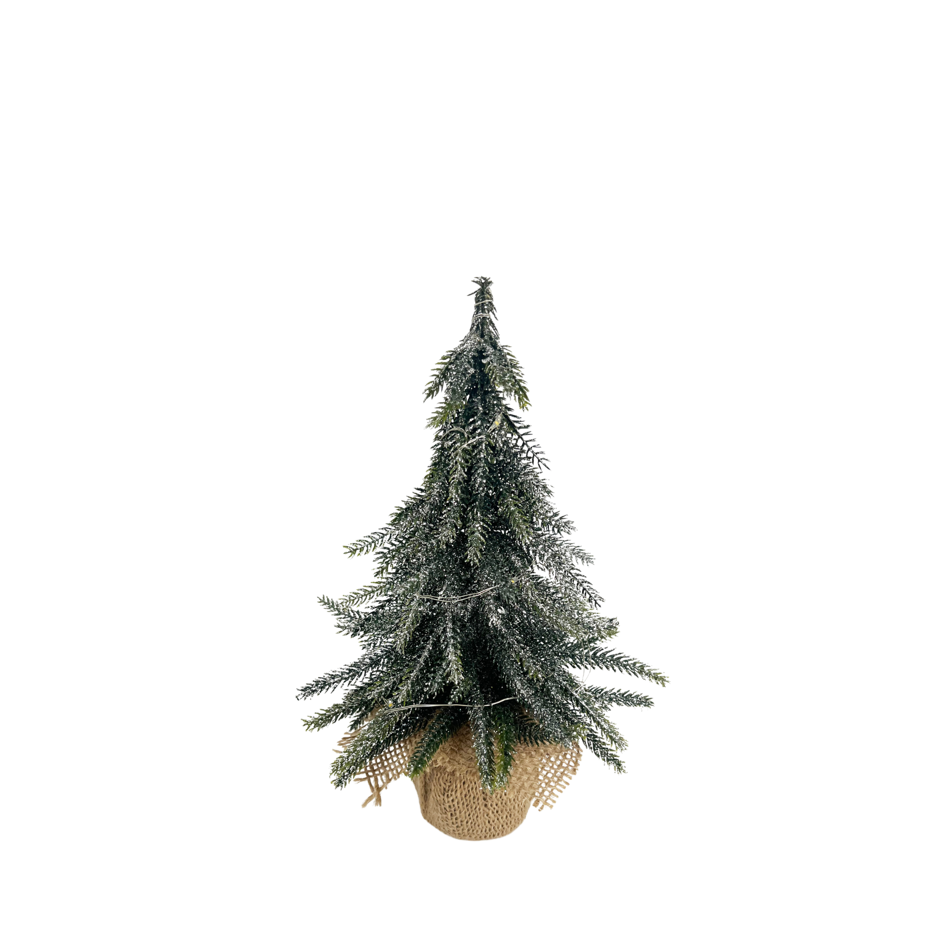 Glitrende grantræ m.LED - H27cm