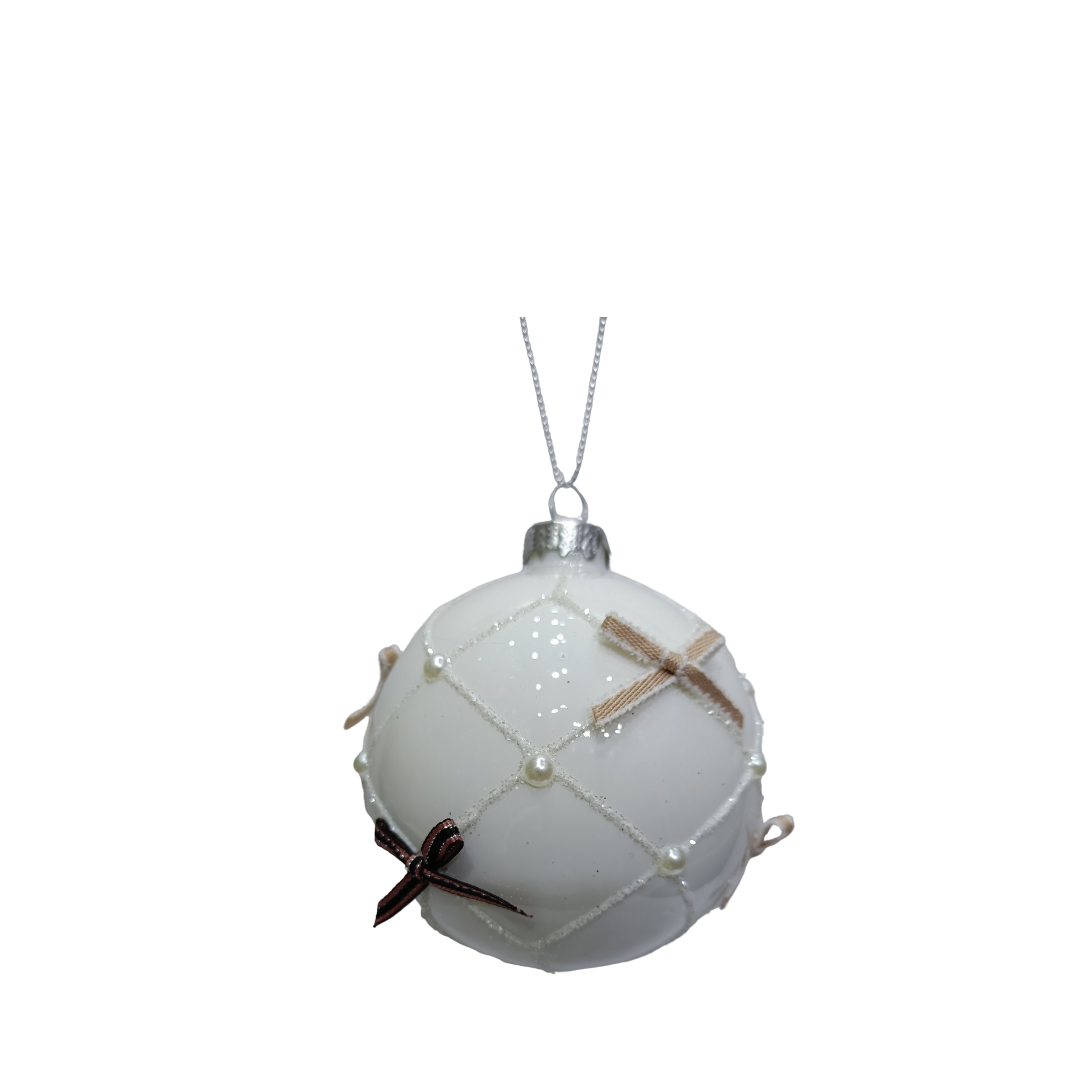 Weihnachtskugel mit Schleifen