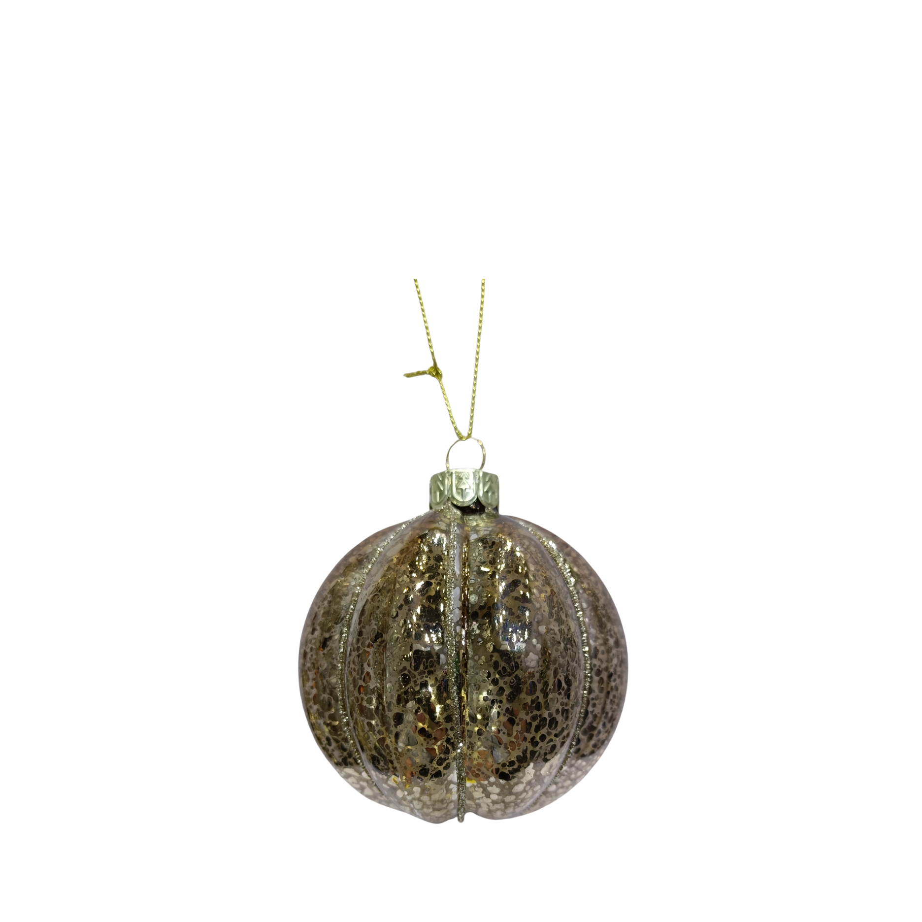 Glaskugel mit Glitzerstreifen