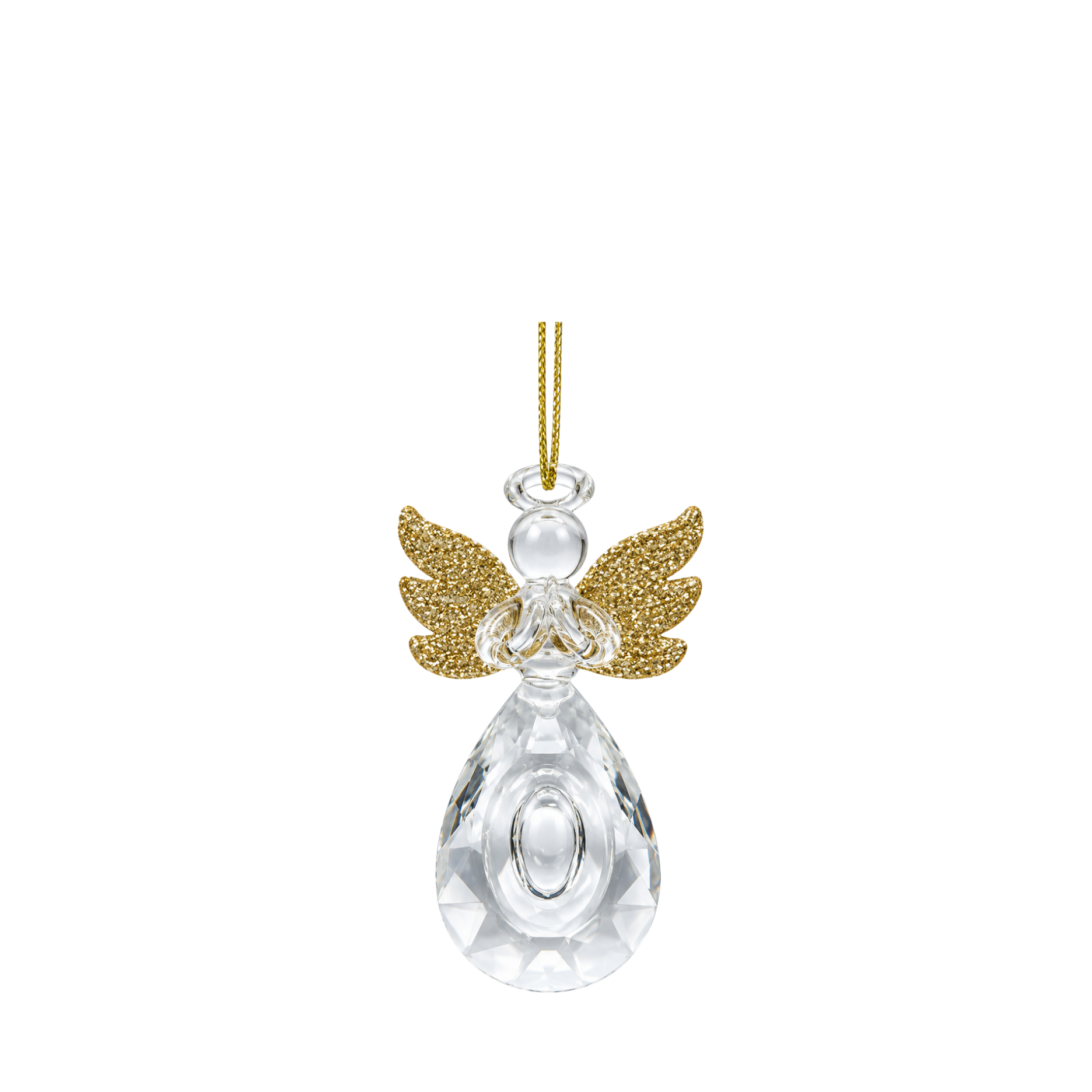 Glaskugel Engel m. Glitzer