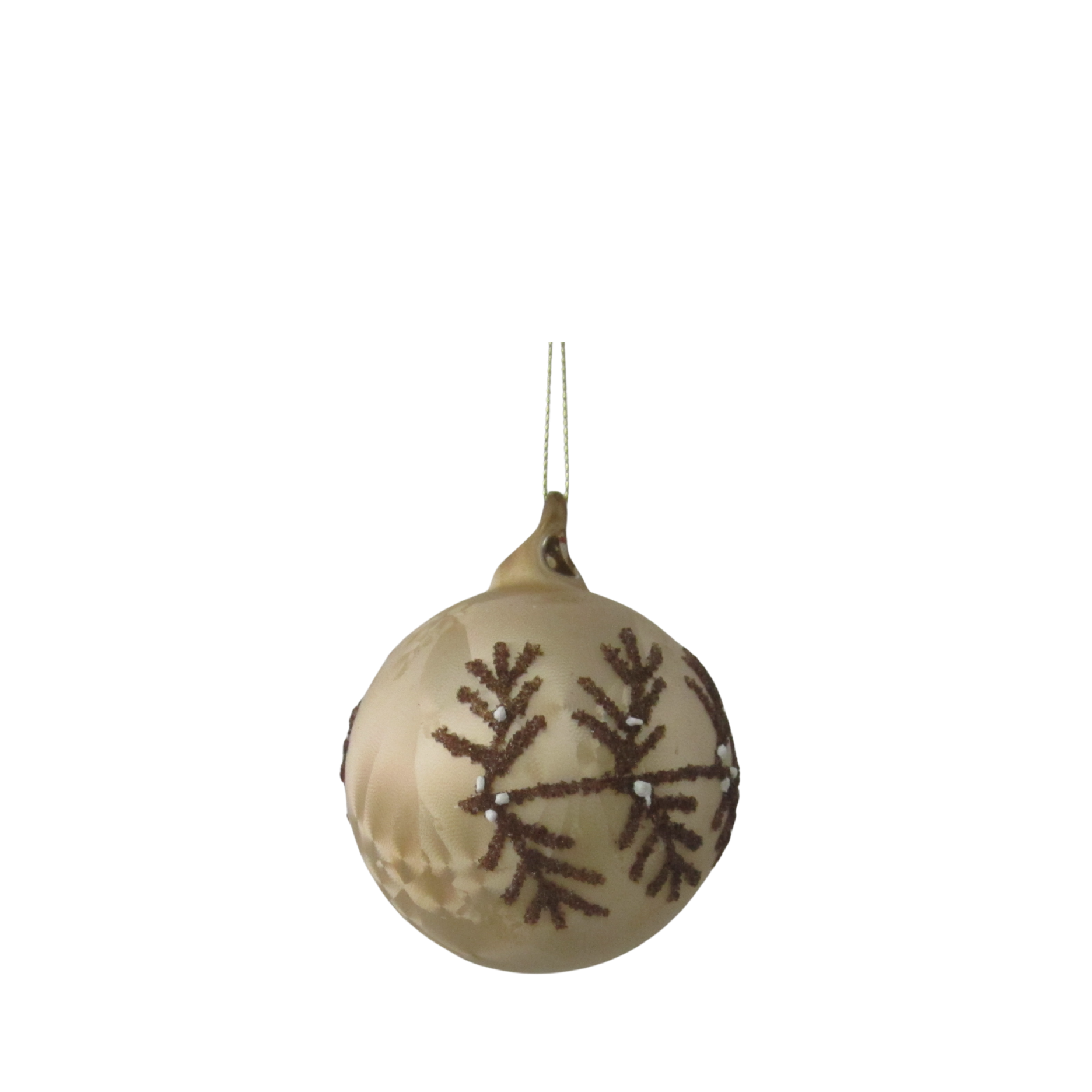Weihnachtskugel mit Zweigen