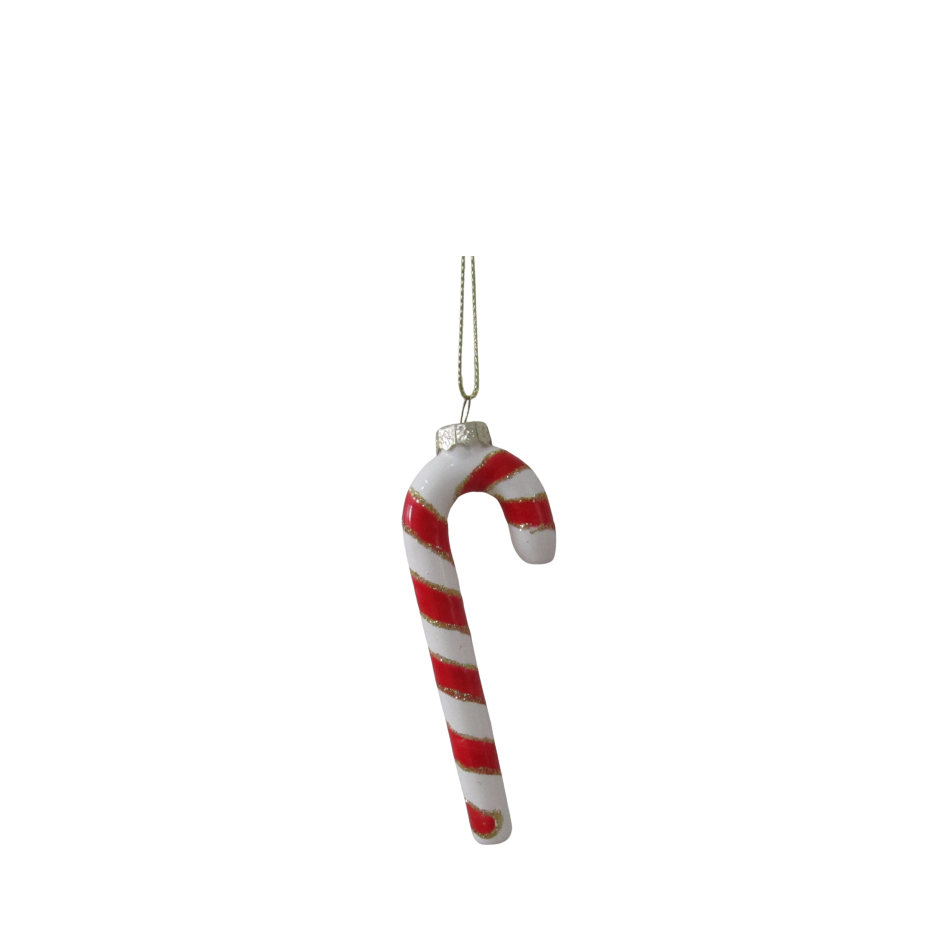 Klassischer rot-weißer Zuckerstangen-Weihnachtsanhänger