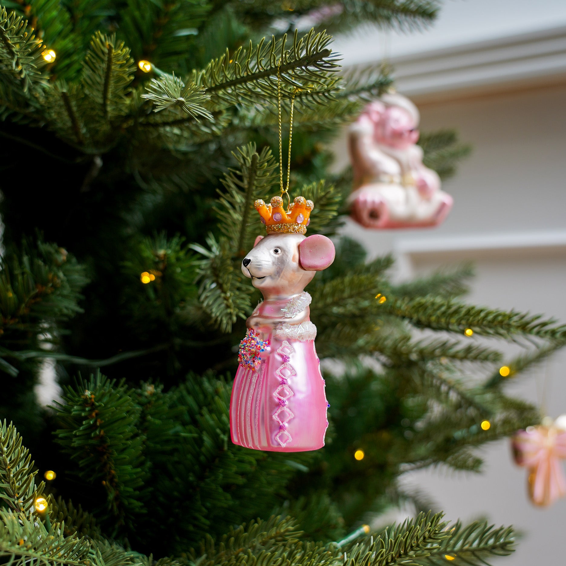 Mäuseprinzessin Weihnachtsanhänger