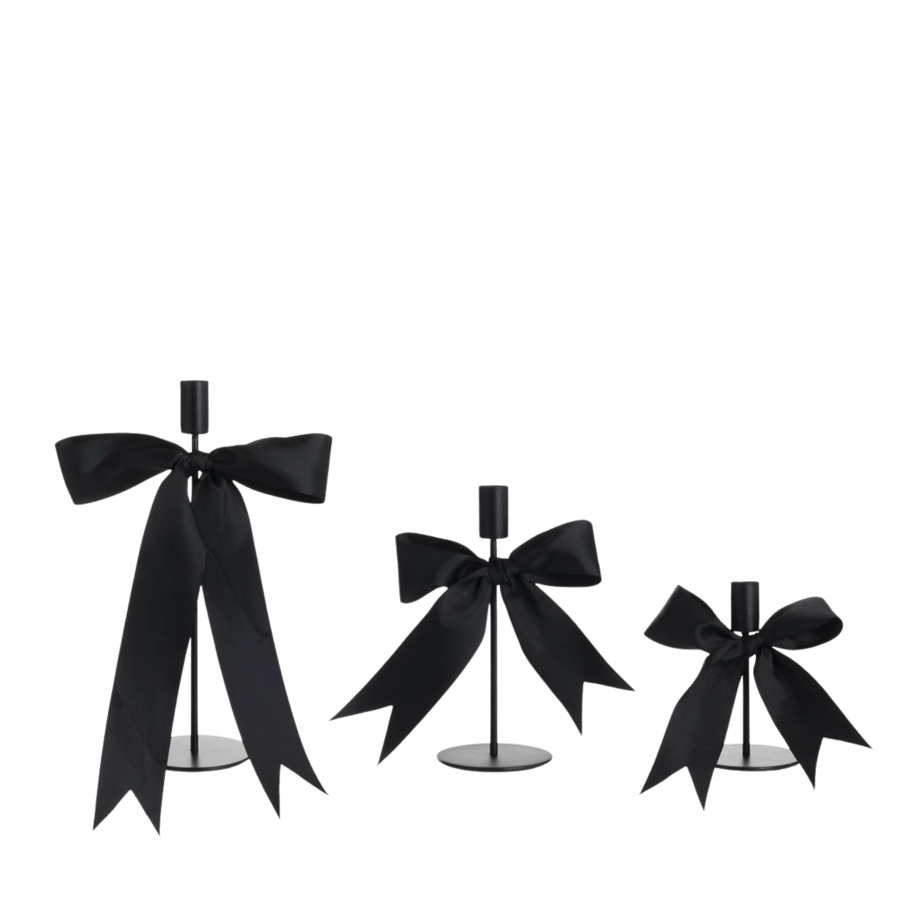 Kerzenhalter mit Schleife – Set