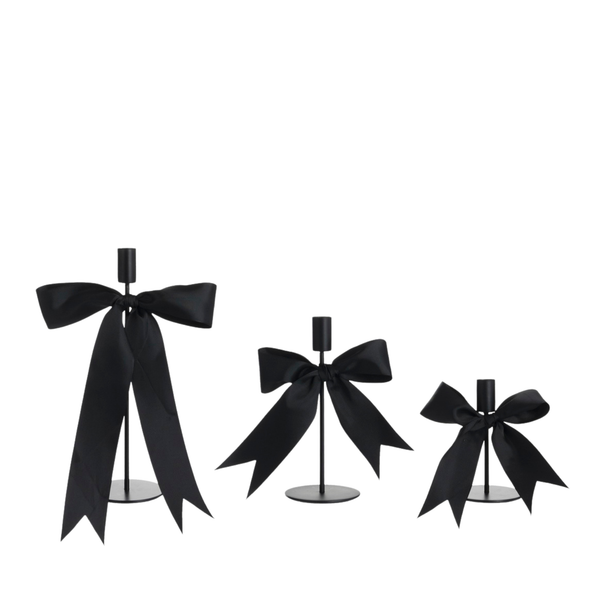 Kerzenhalter mit Schleife – Set