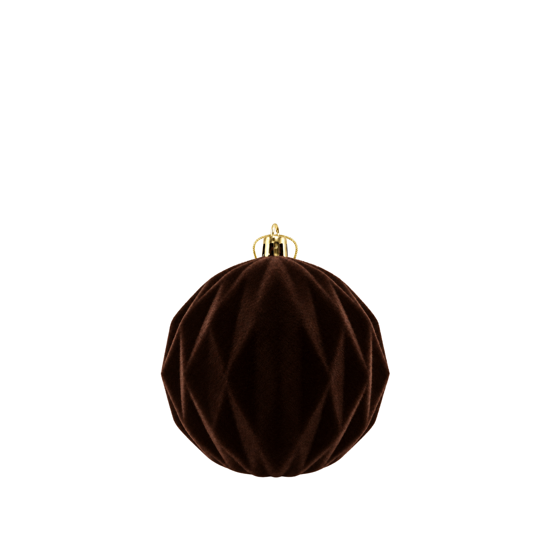 Weihnachtskugel aus Samt – 10 cm