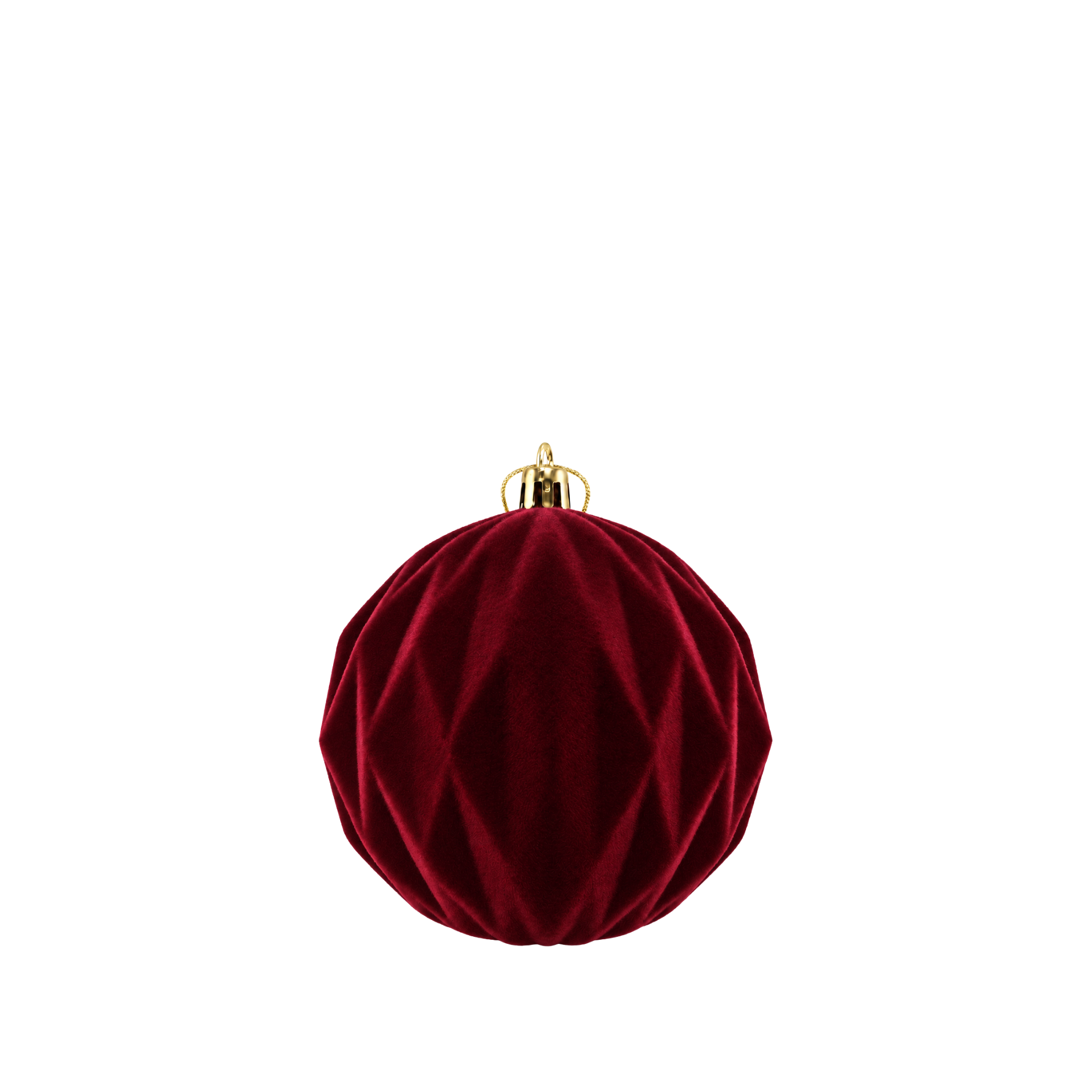 Weihnachtskugel aus Samt – 10 cm
