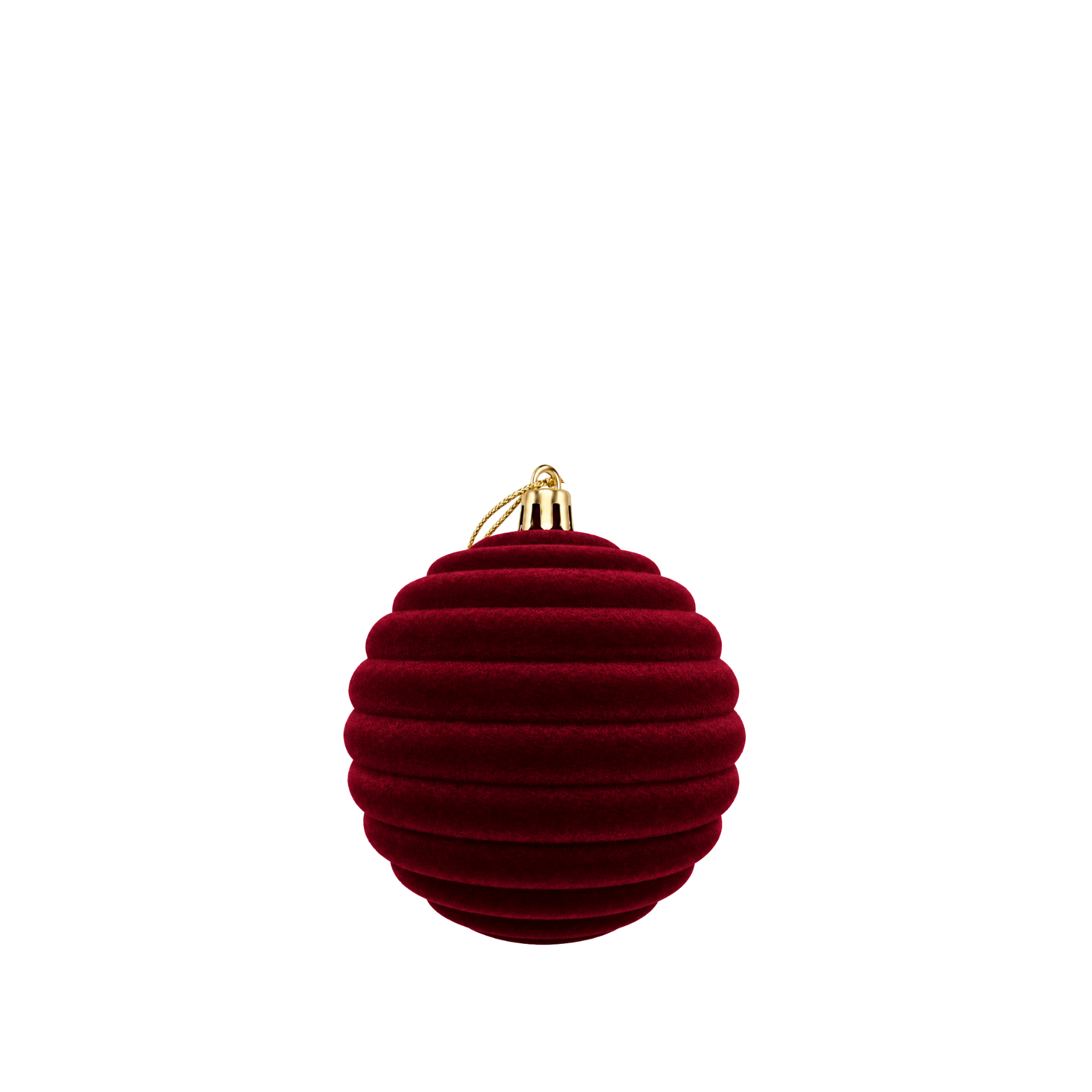 Weihnachtskugel aus Samt - 8 cm