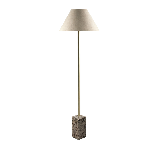 Braune Marmor Stehlampe