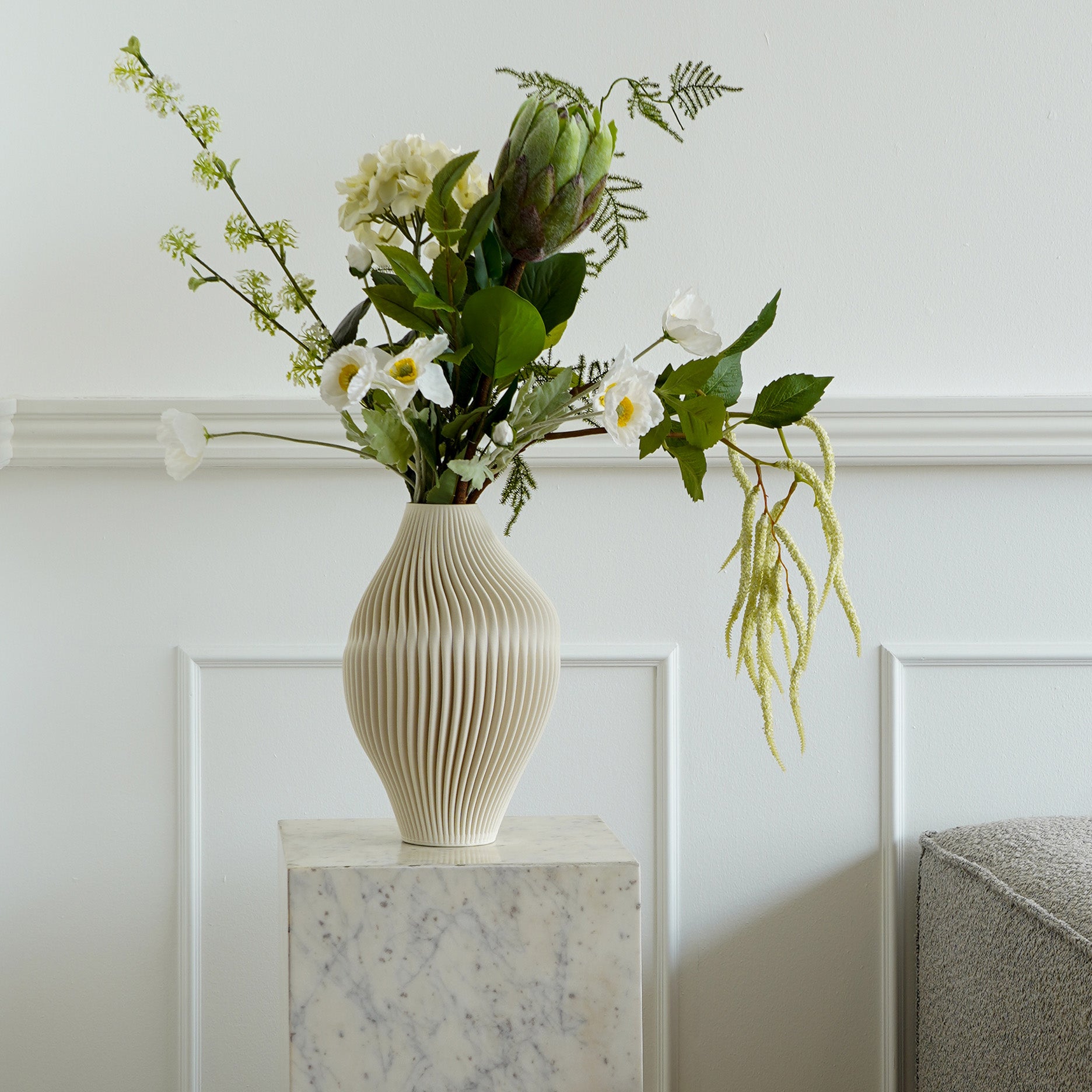Strøm 3D Keramikvase - M
