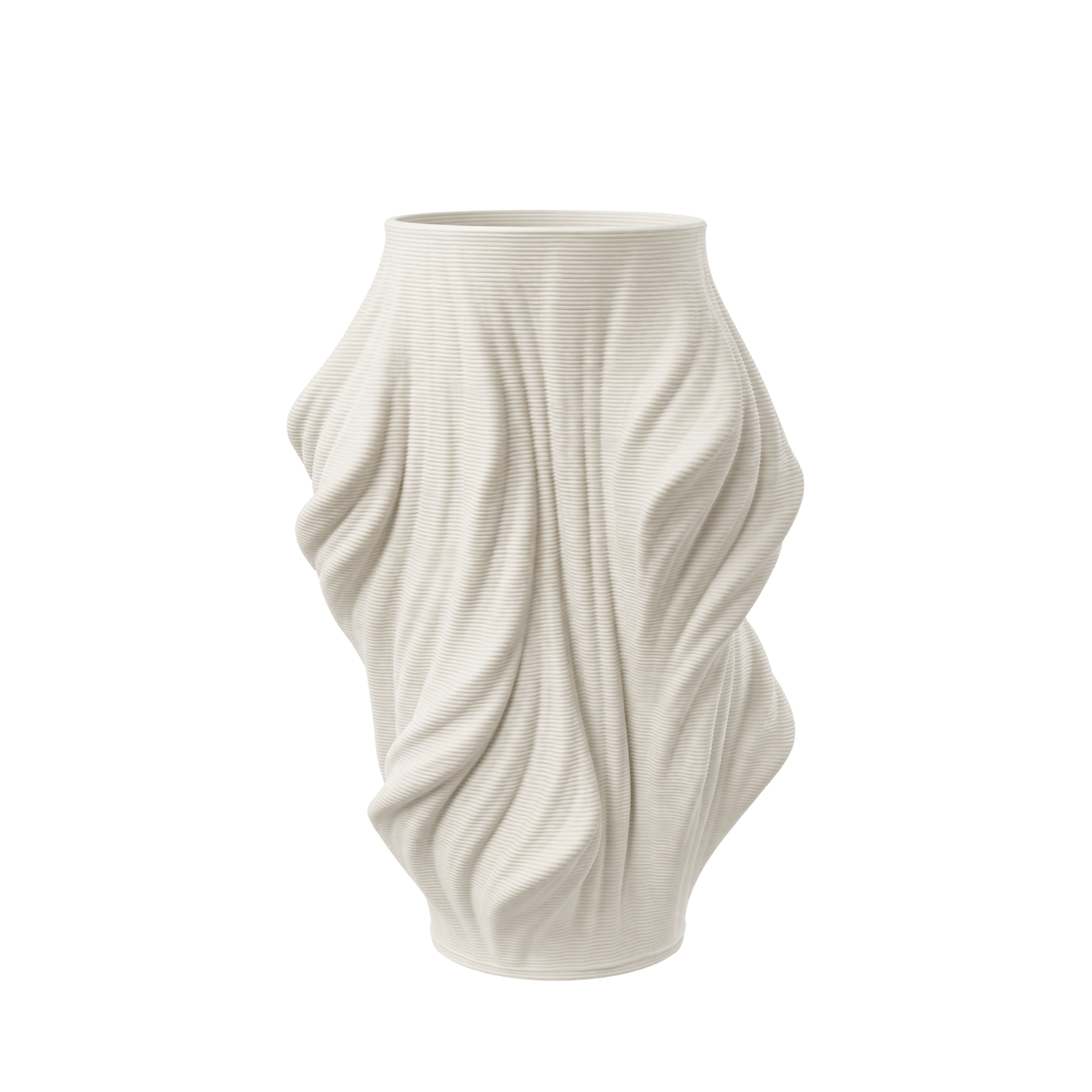 Seidenmatte 3D-Keramikvase – S