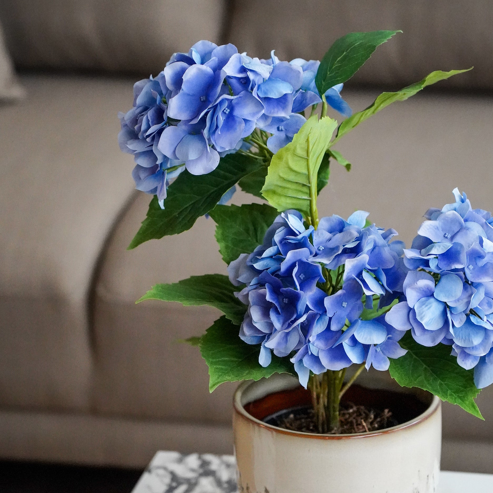 Realtouch Hortensie im Topf - H48 cm