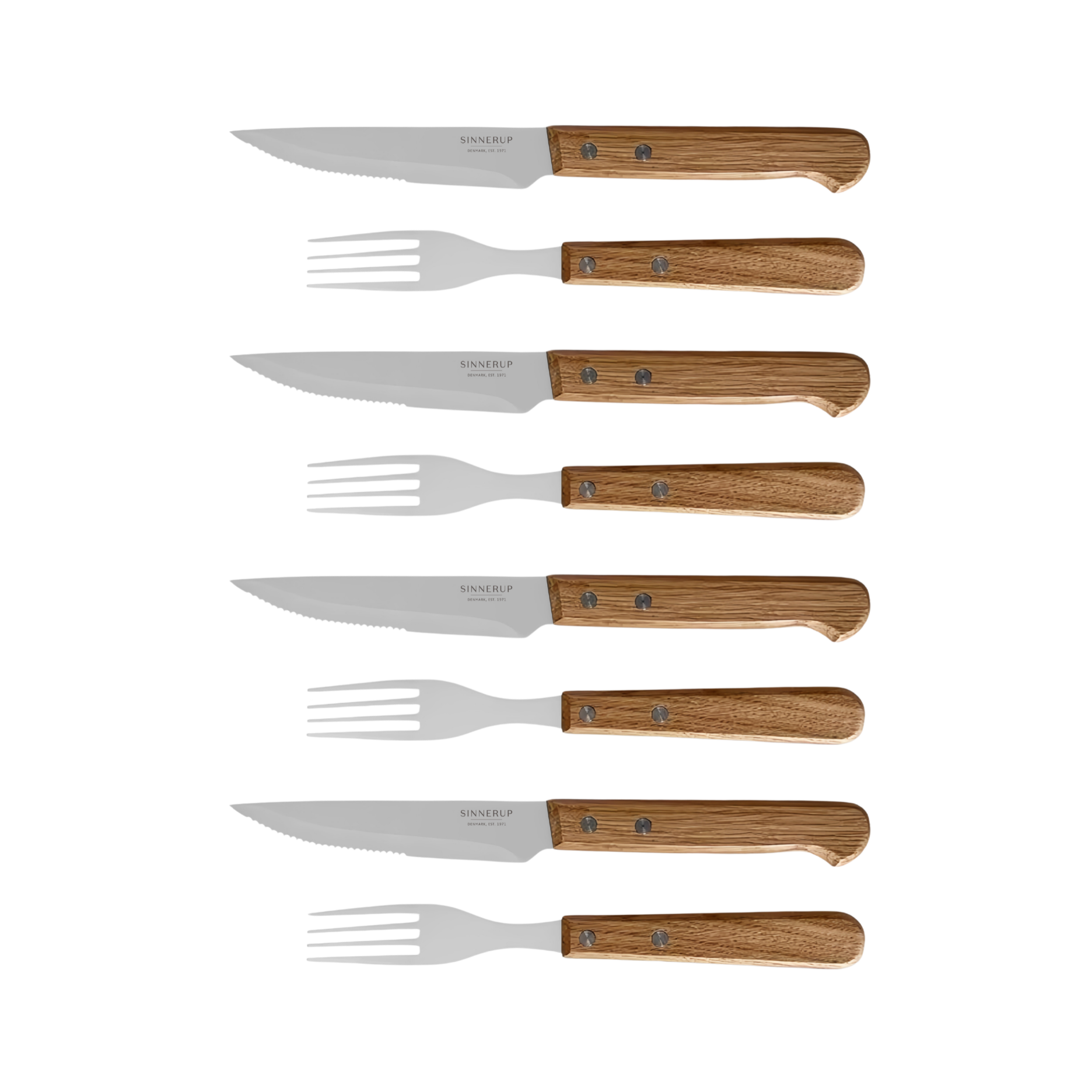 Oak steaksæt - 8 stk.