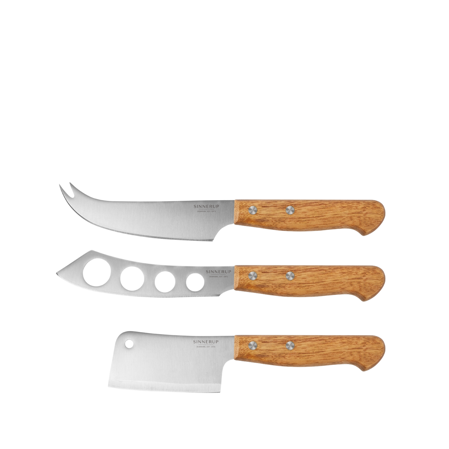 Oak ostesæt - 3 knive
