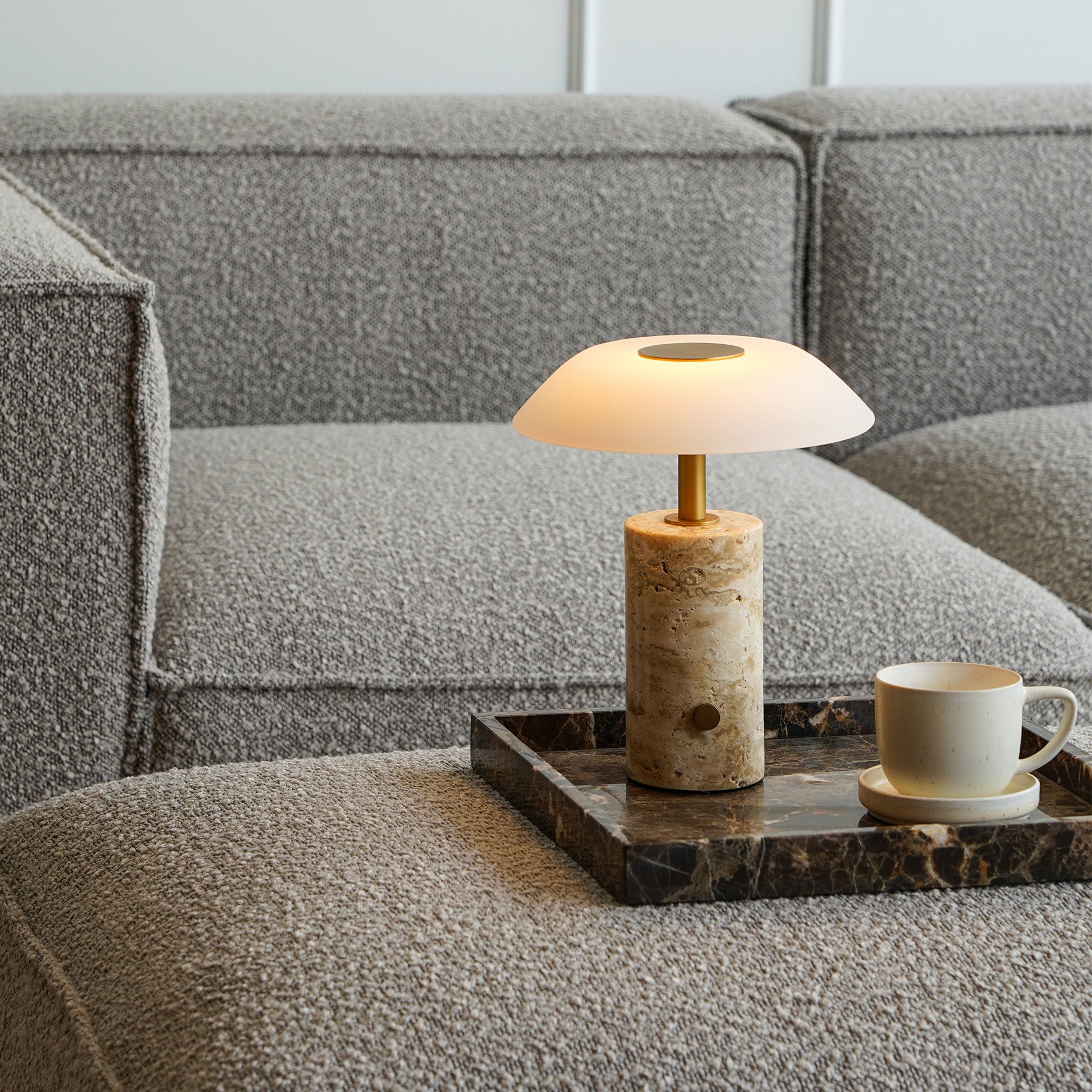 Nero Travertin LED-Lampe