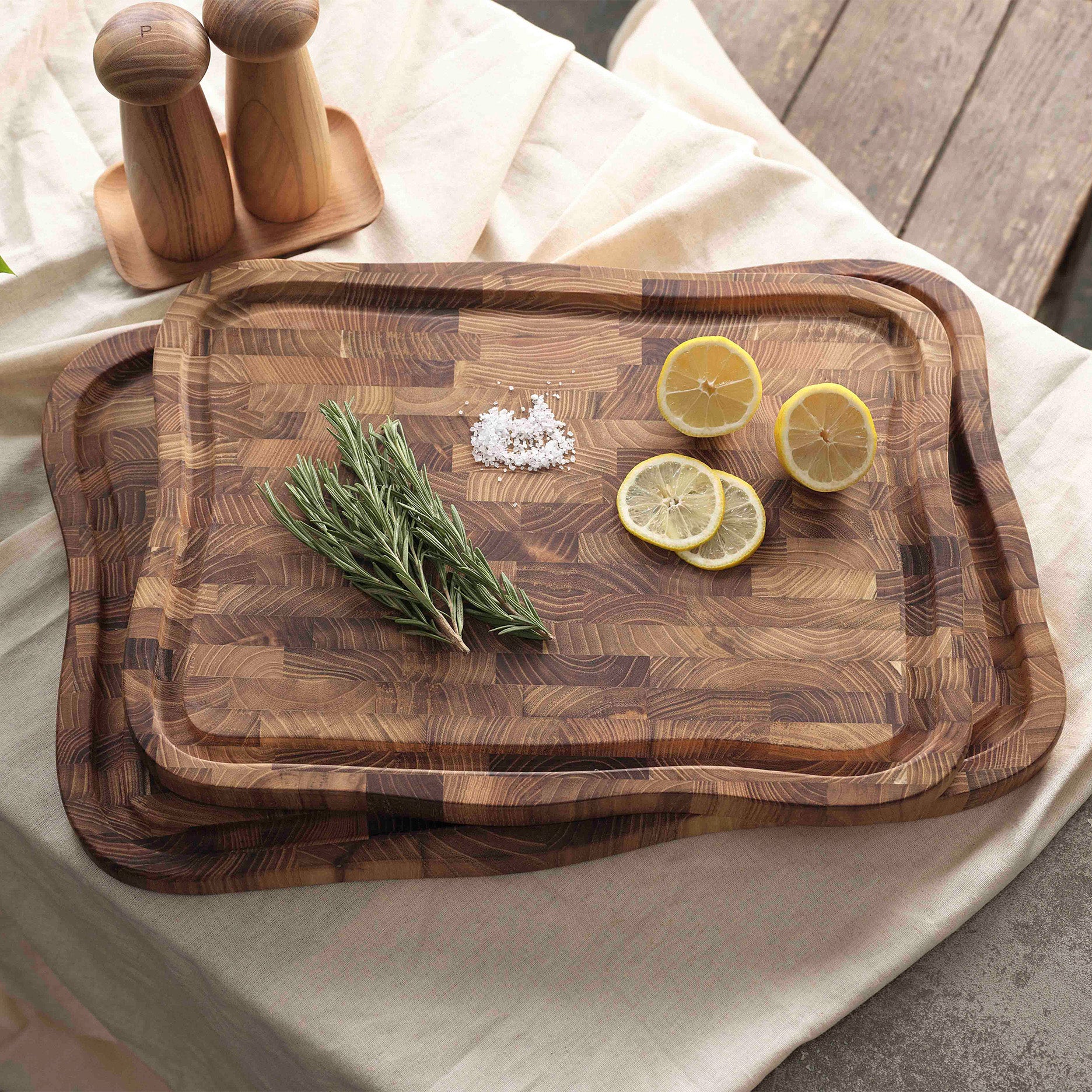 Raw Teak skærebræt 45x33x3cm