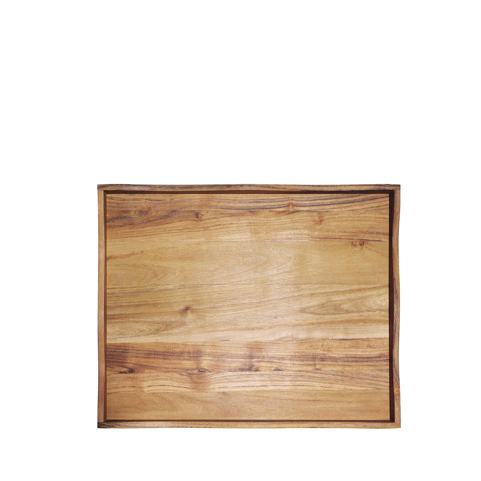 Raw teak bakke 38x31x4,5cm
