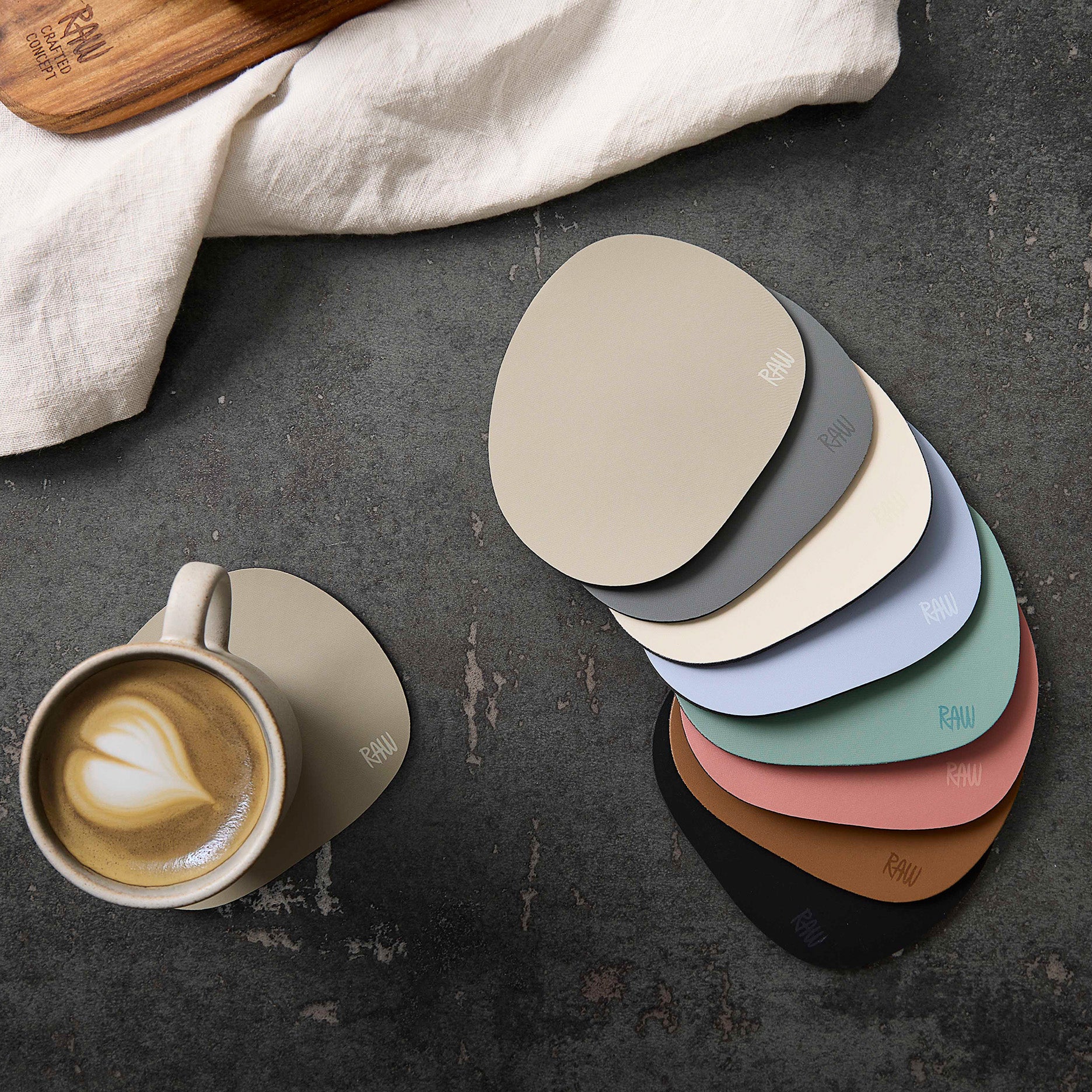 RAW coaster soft surface mellow clay