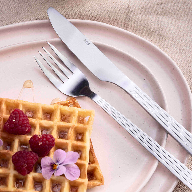 RAW Besteckset 48-teilig mattes Edelstahl