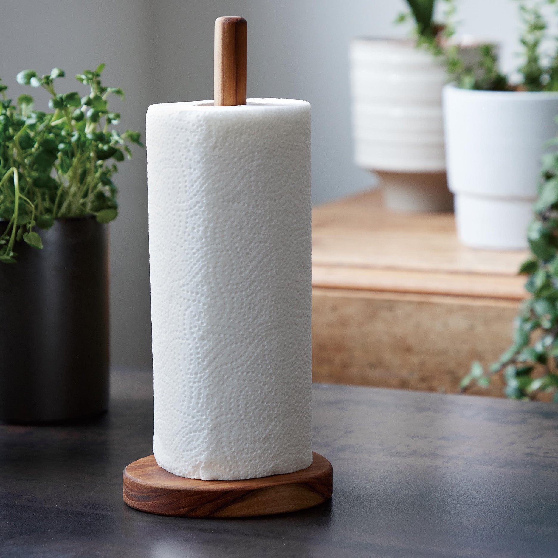 RAW Küchenrollenhalter aus Teak