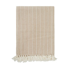  Life Stripe Plaid Baumwolldecke Beige 140x200 cm