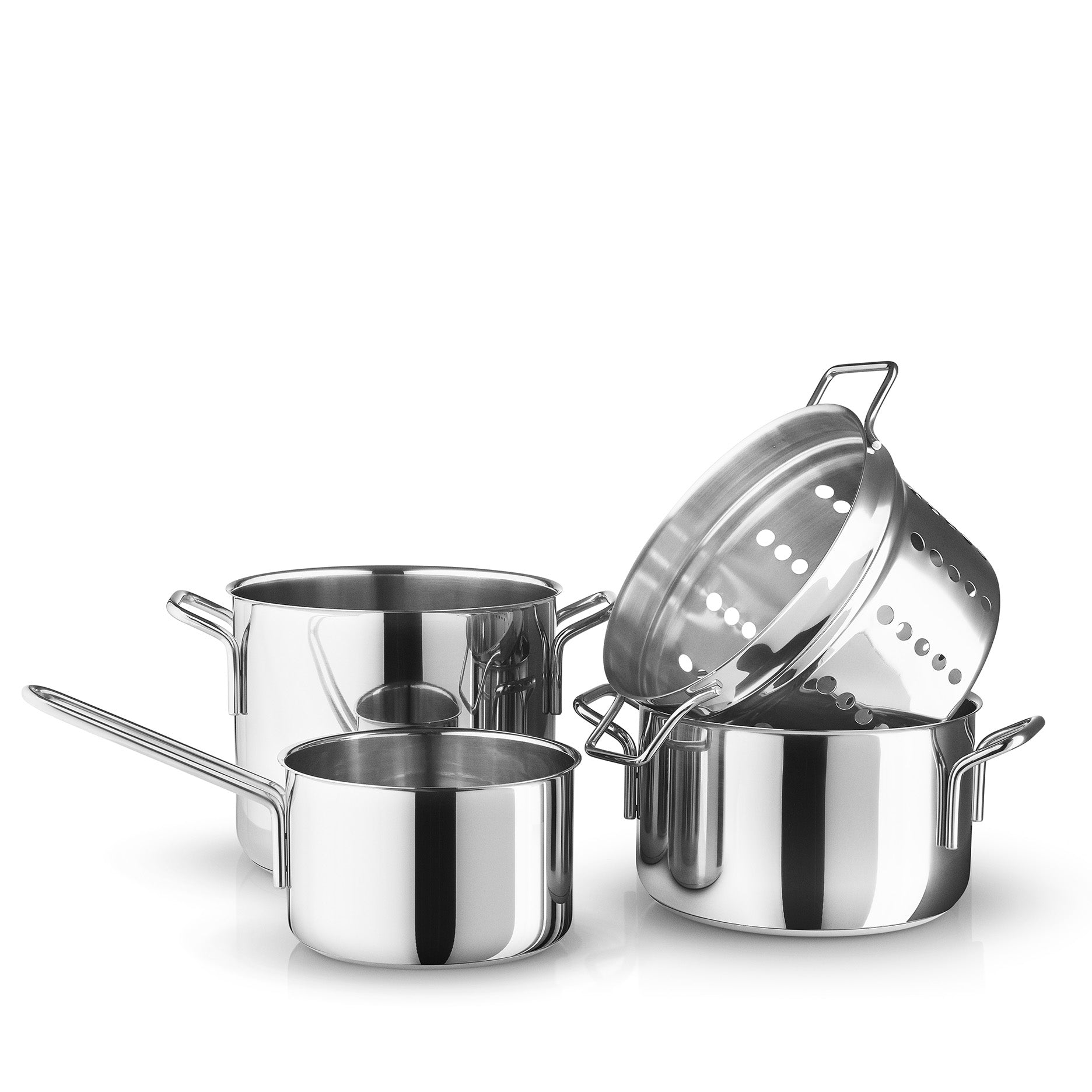 Stainless Steel grydesæt 4 dele