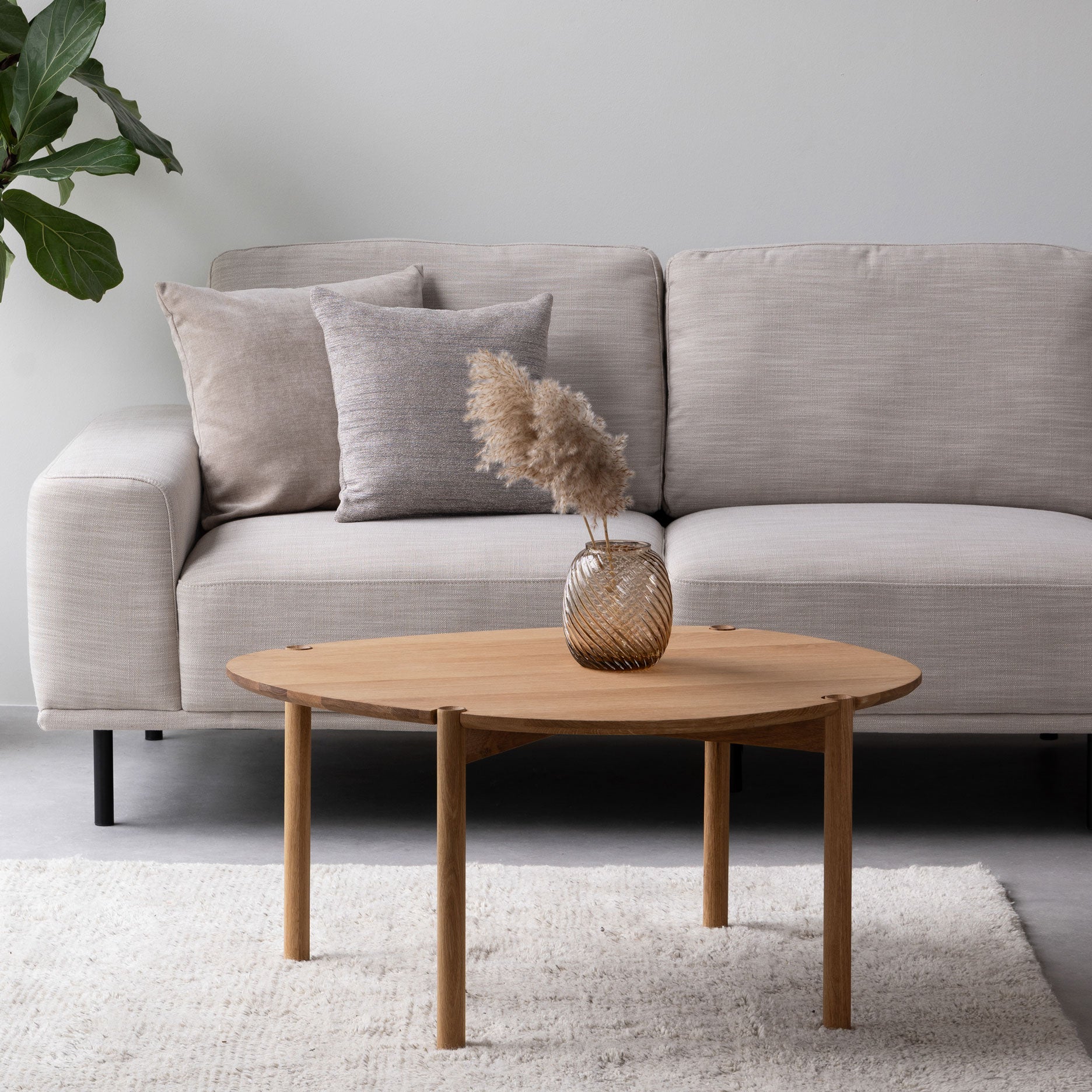 Colo Cross Couchtisch FSC-zertifizierte Eiche H43 cm