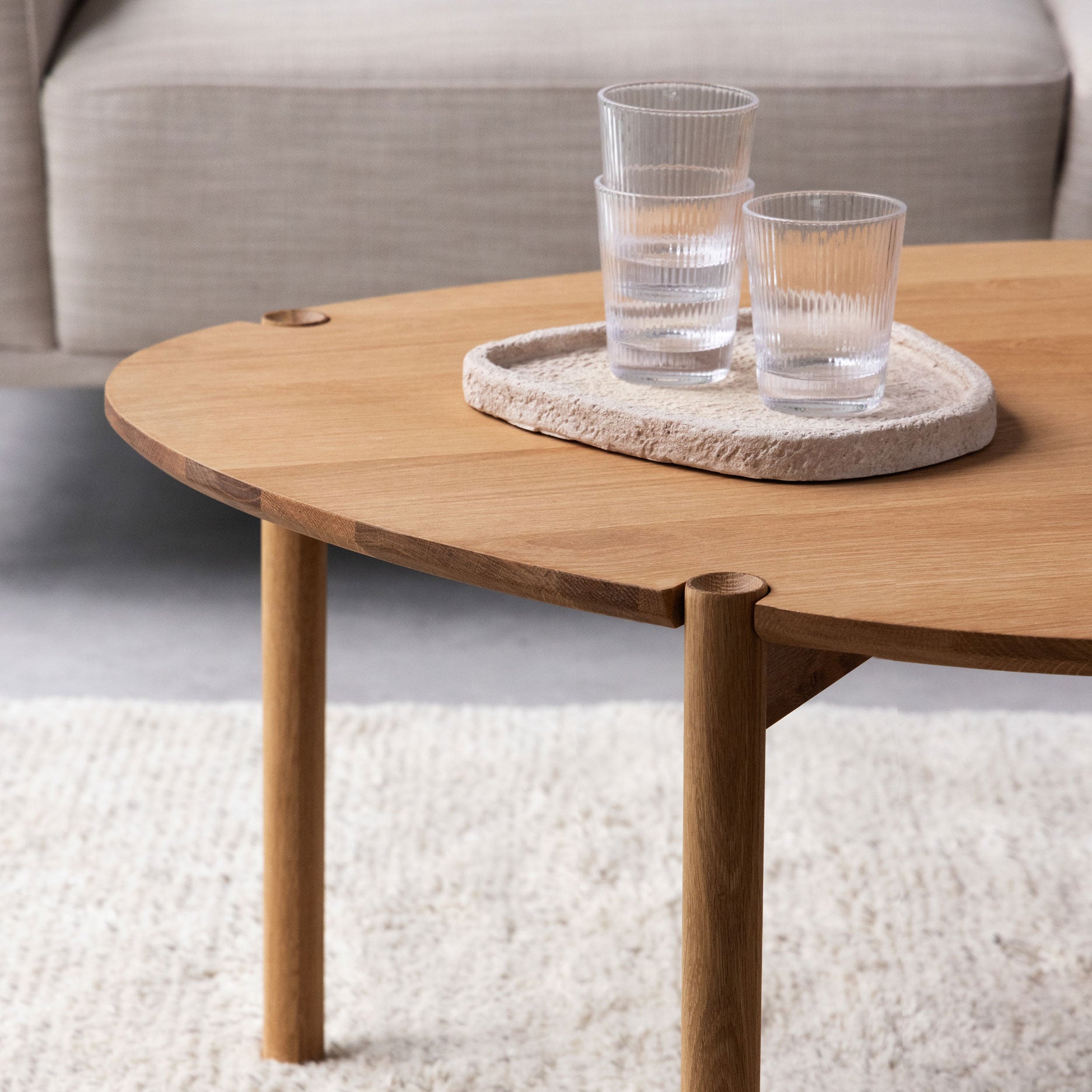 Colo Cross Couchtisch FSC-zertifizierte Eiche H43 cm