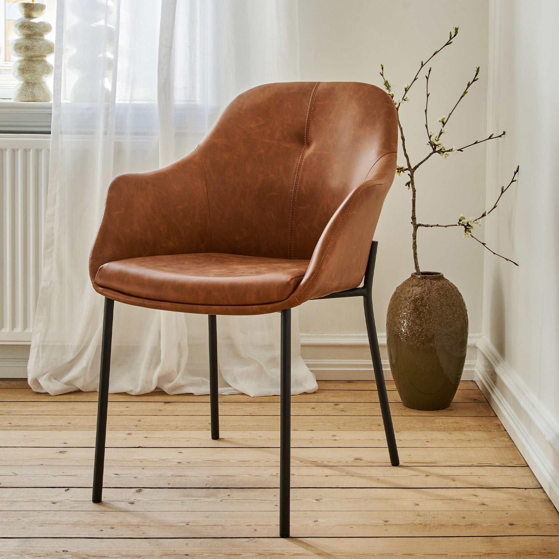 New Age Stuhl m. festen beinen - PU