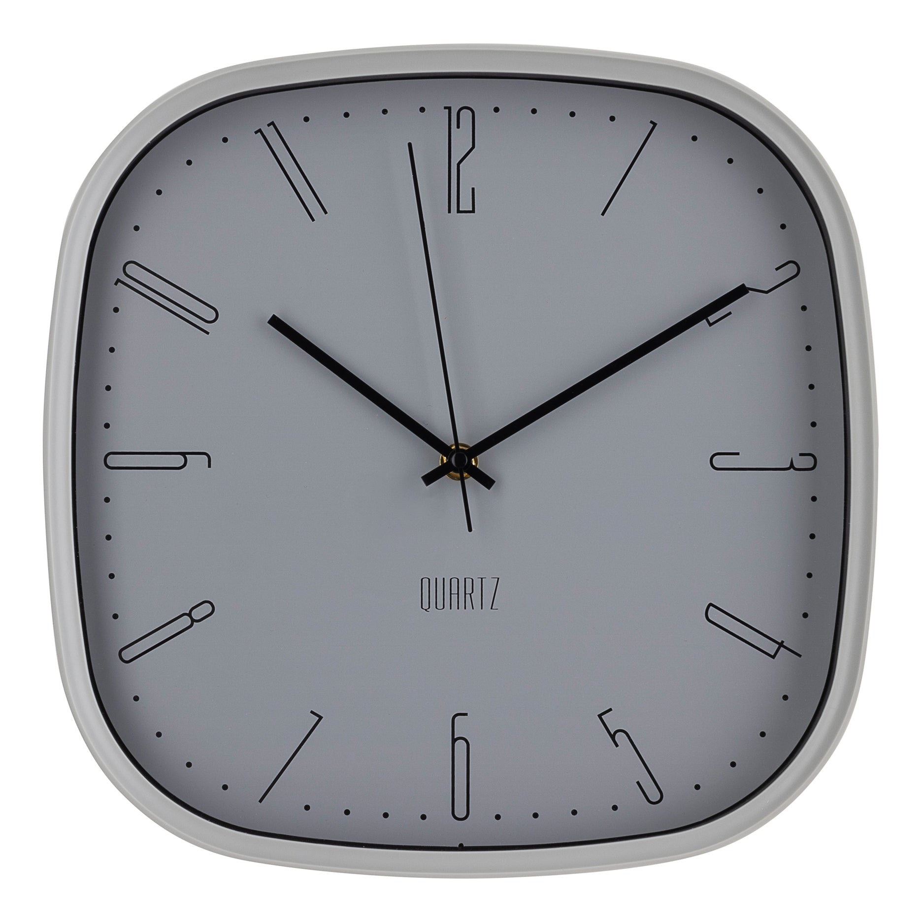 Wanduhr, quadratisch, 30x30 cm.