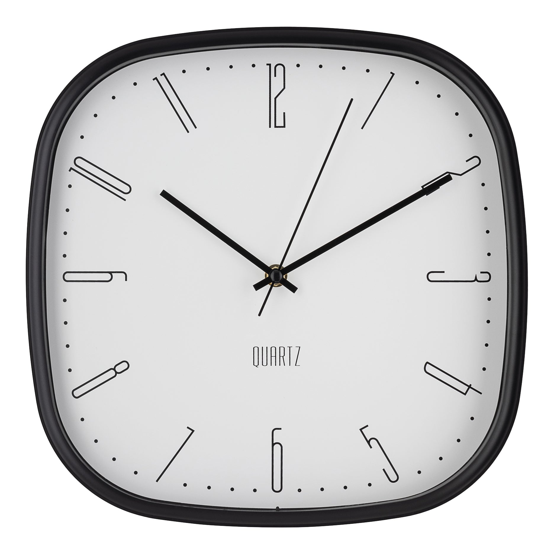 Wanduhr, quadratisch, 30x30 cm.