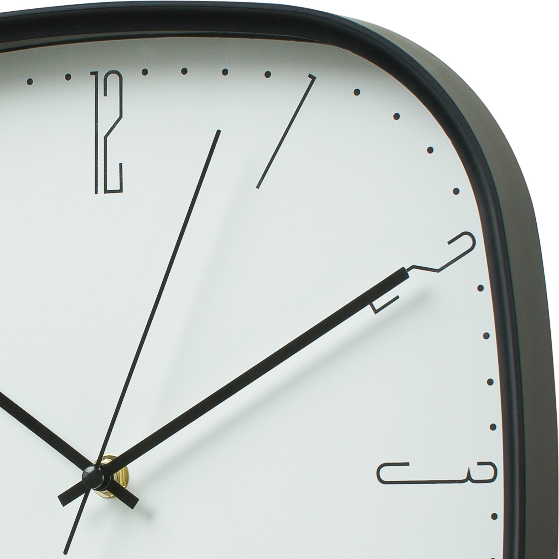 Wanduhr, quadratisch, 30x30 cm.