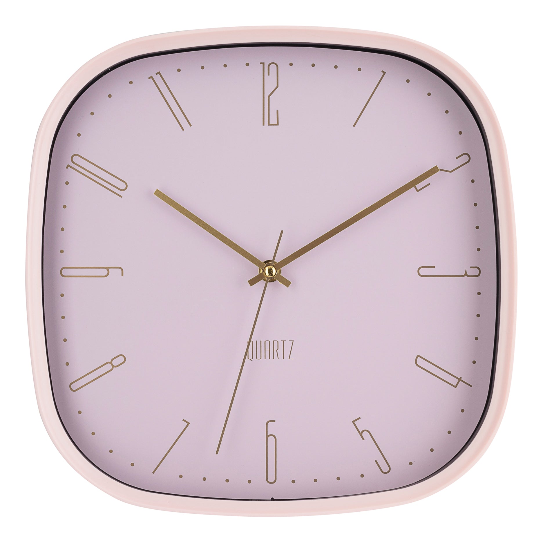 Wanduhr, quadratisch, 30x30 cm.