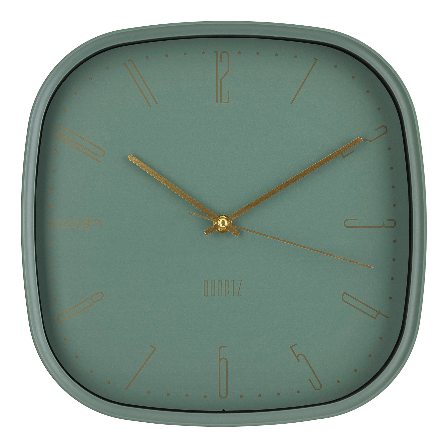 Wanduhr, quadratisch, 30x30 cm.