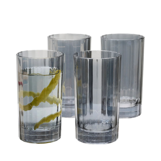 No02 Highball-Glas 4 Stk Grau