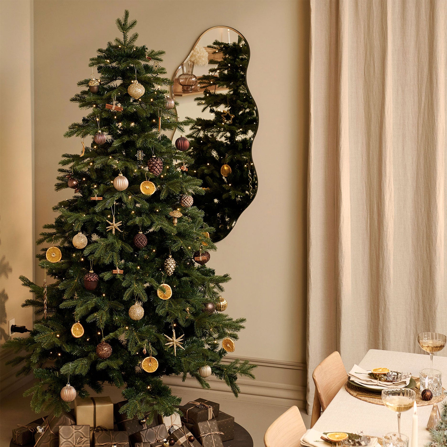 Weihnachts-Stern Baumschmuck Gold