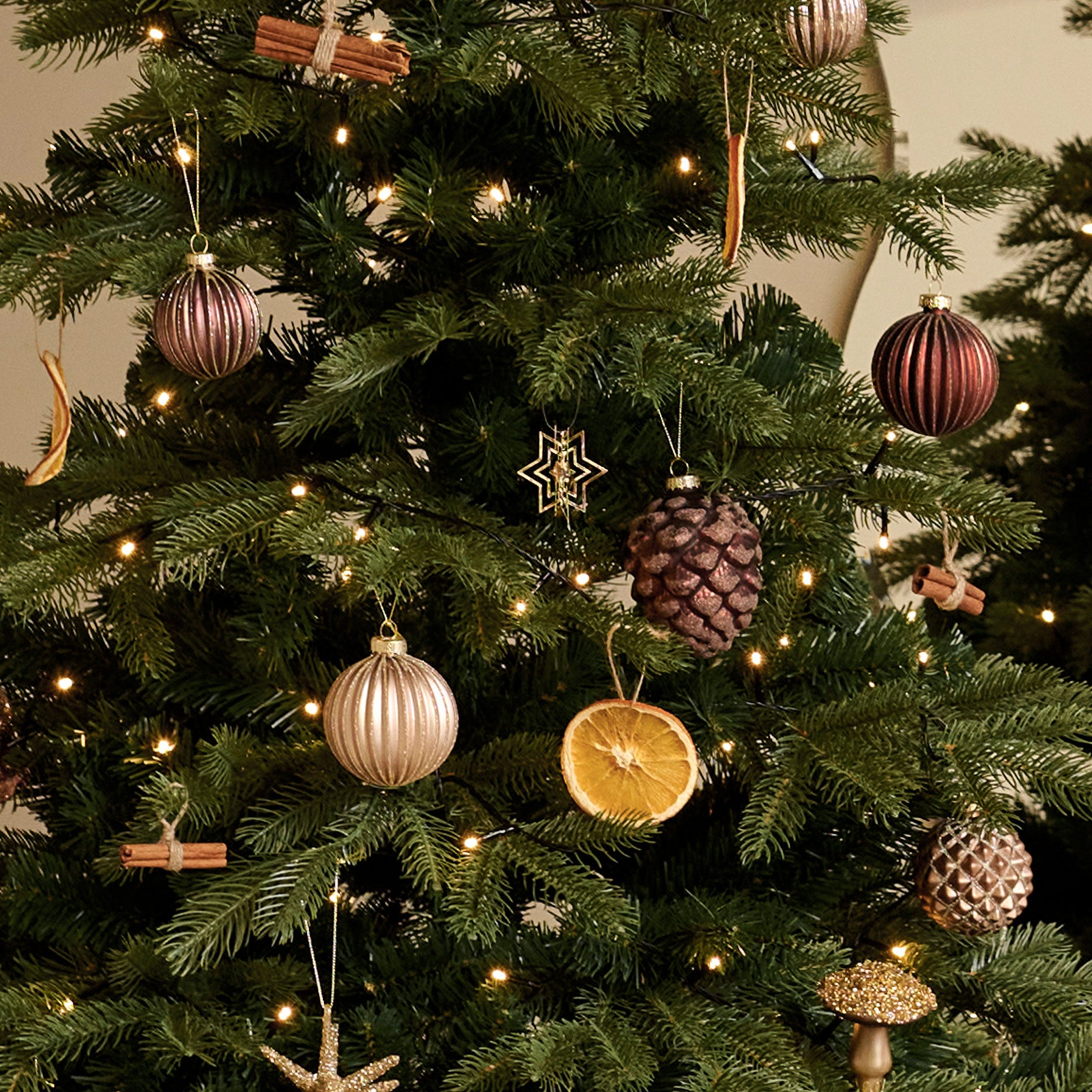 Weihnachts-Stern Baumschmuck Gold