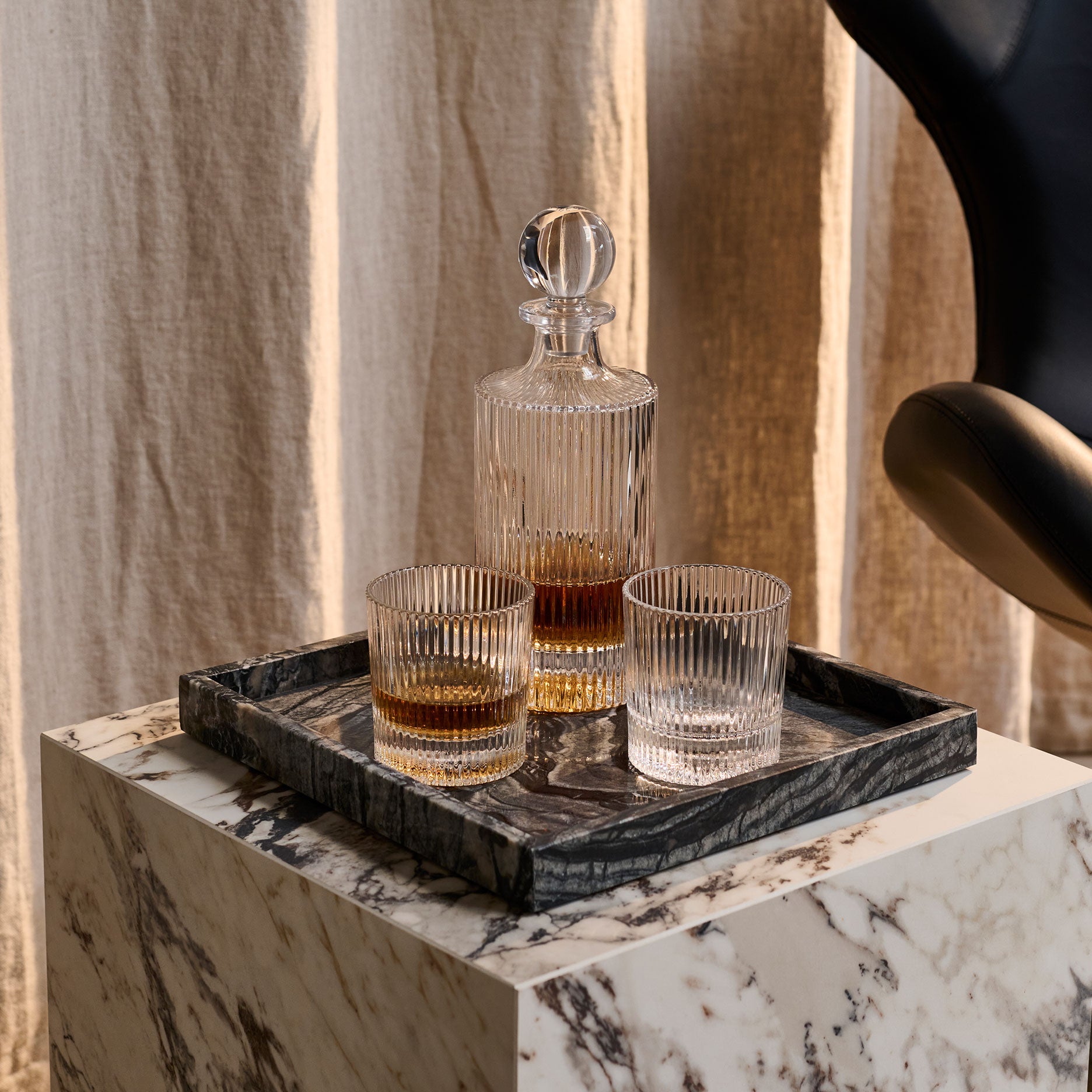 Marble II quadratisches Marmortablett
