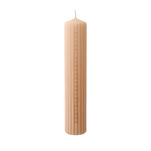  Gerillte Kalenderkerze Beige