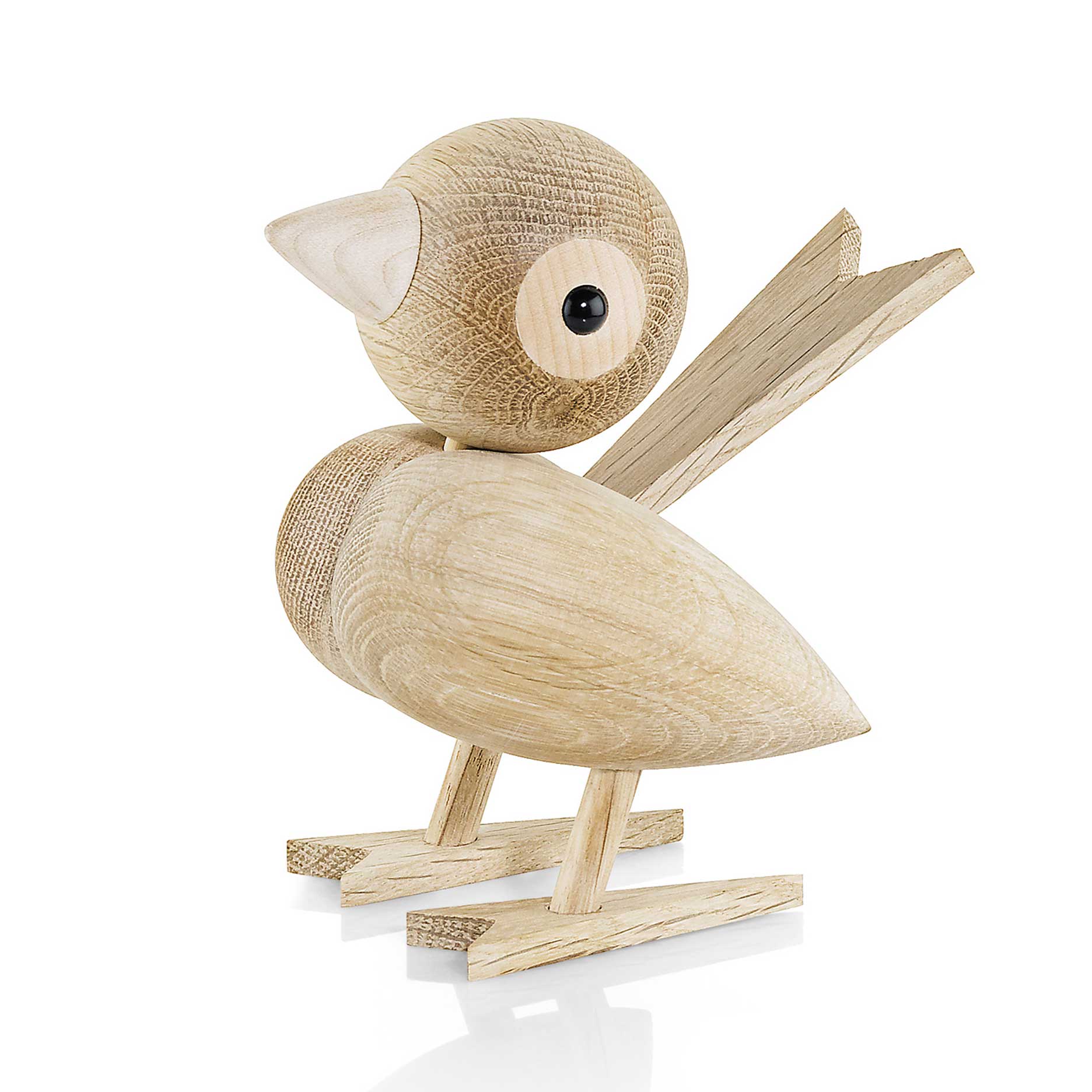 Spatz groß 18 cm Eiche
