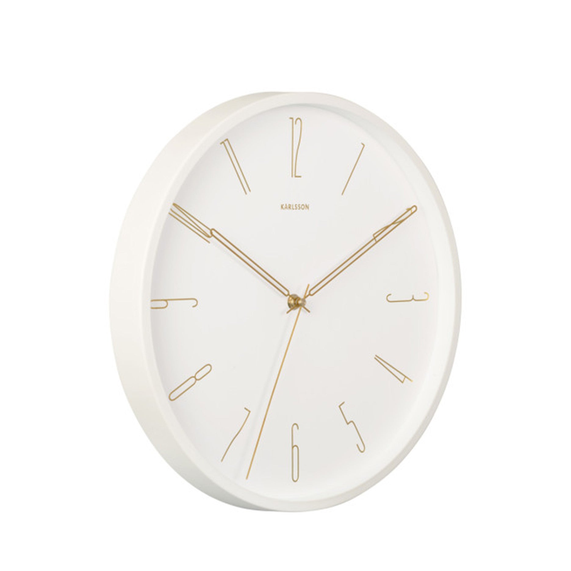 Belle Numbers Wanduhr D 35 cm Weiß
