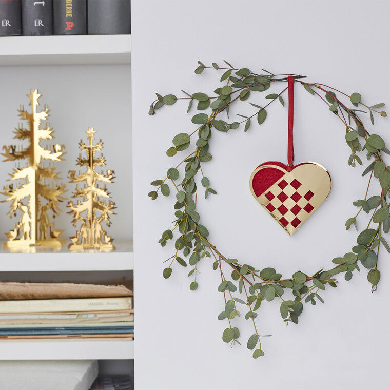 Kleines vergoldetes Weihnachtskörbchen