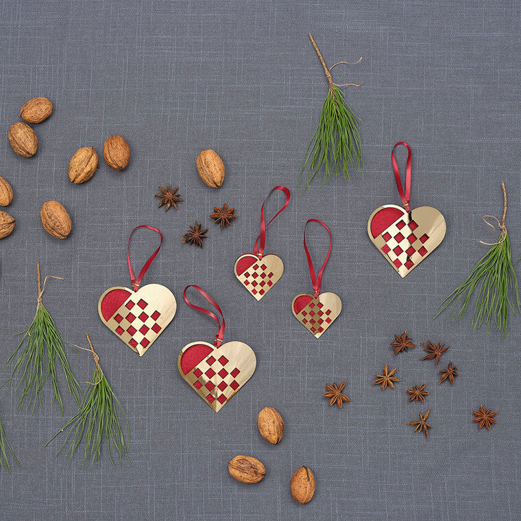 Weihnachtsherz Miniatur vergoldet