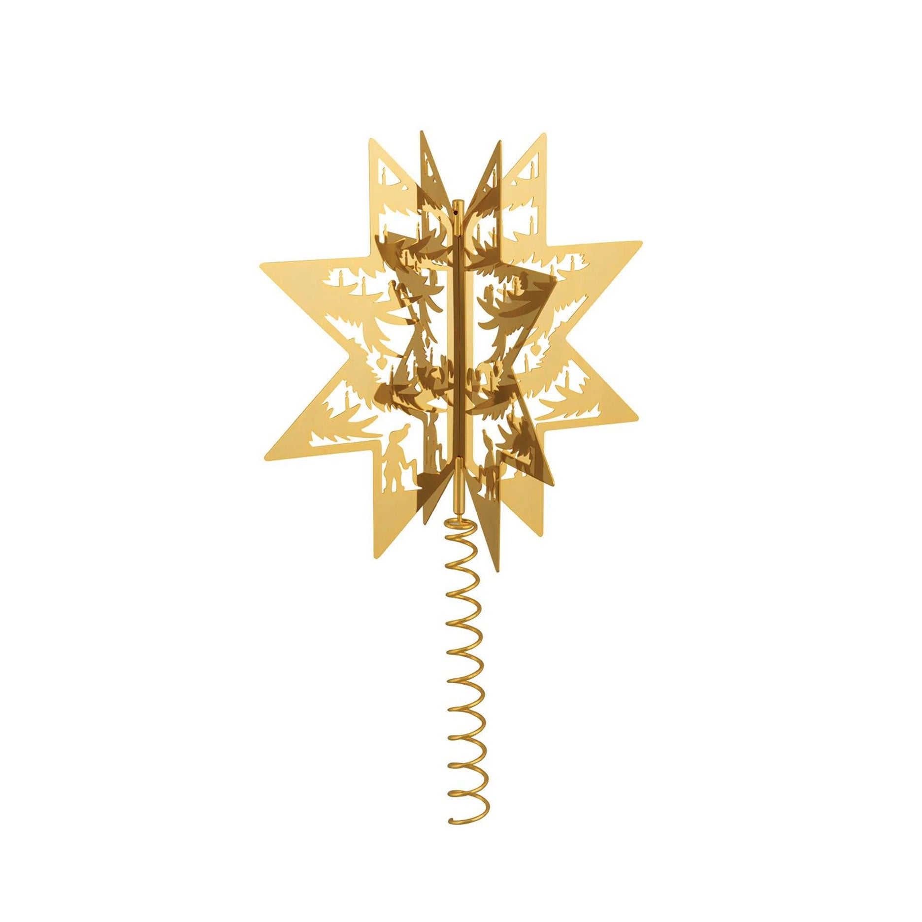 Christbaumspitze - vergoldet 16,5cm
