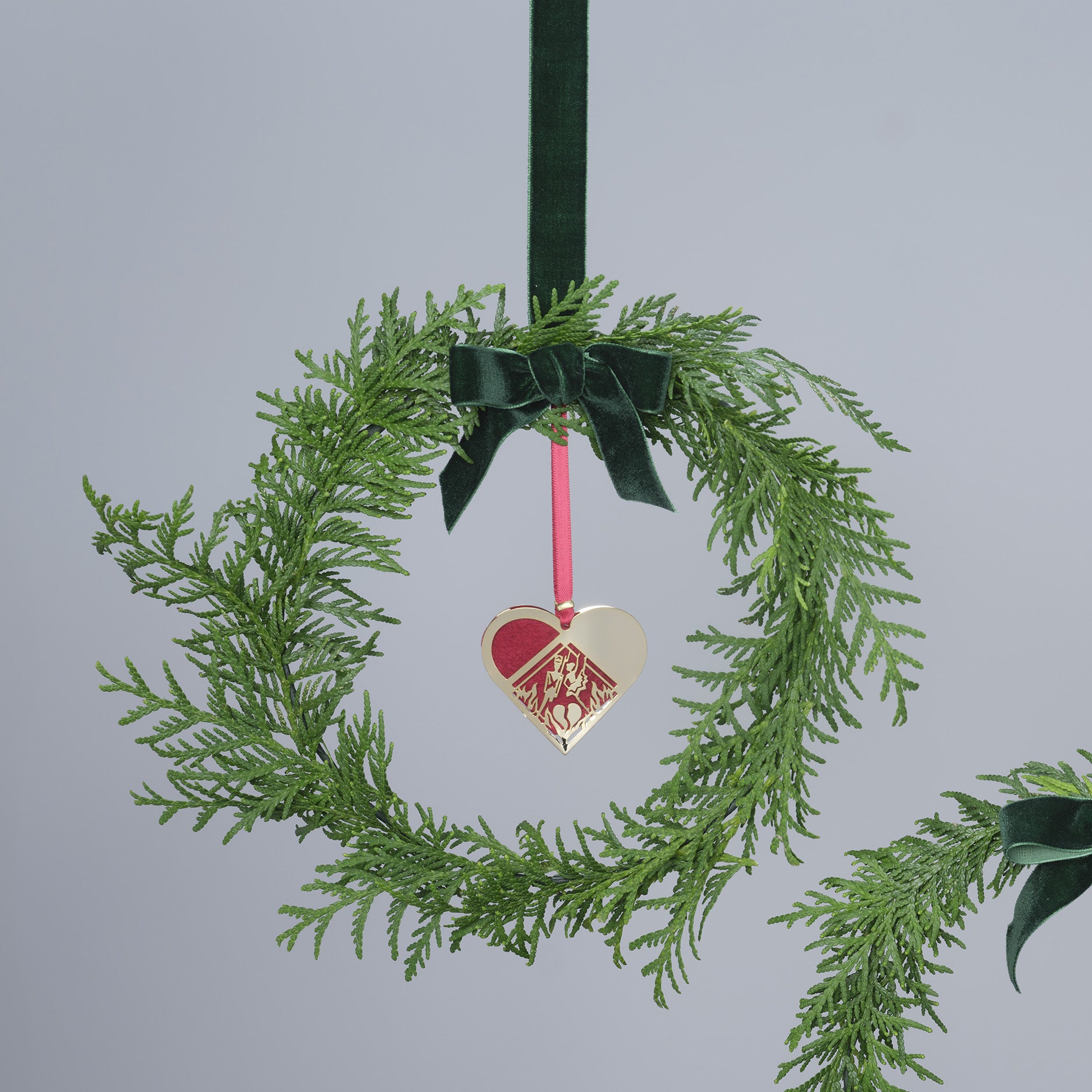 Mini-Weihnachtsherz der standhafte Zinnsoldat 18 Karat vergoldet