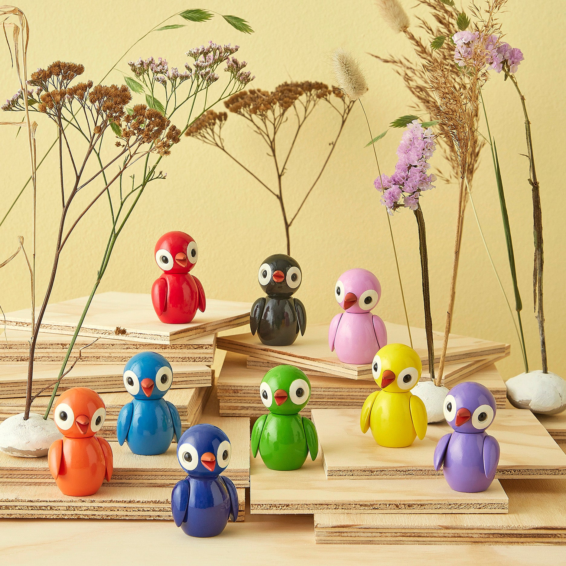 Spring Birds Dazzling Dark Blue