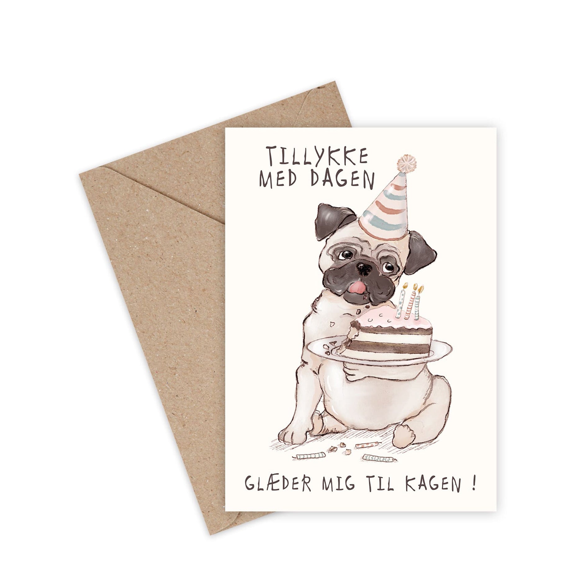 Ich freue mich auf den Kuchen A6 Karte